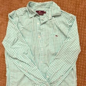 Men’s Vinyard Vines seafoam green button down
